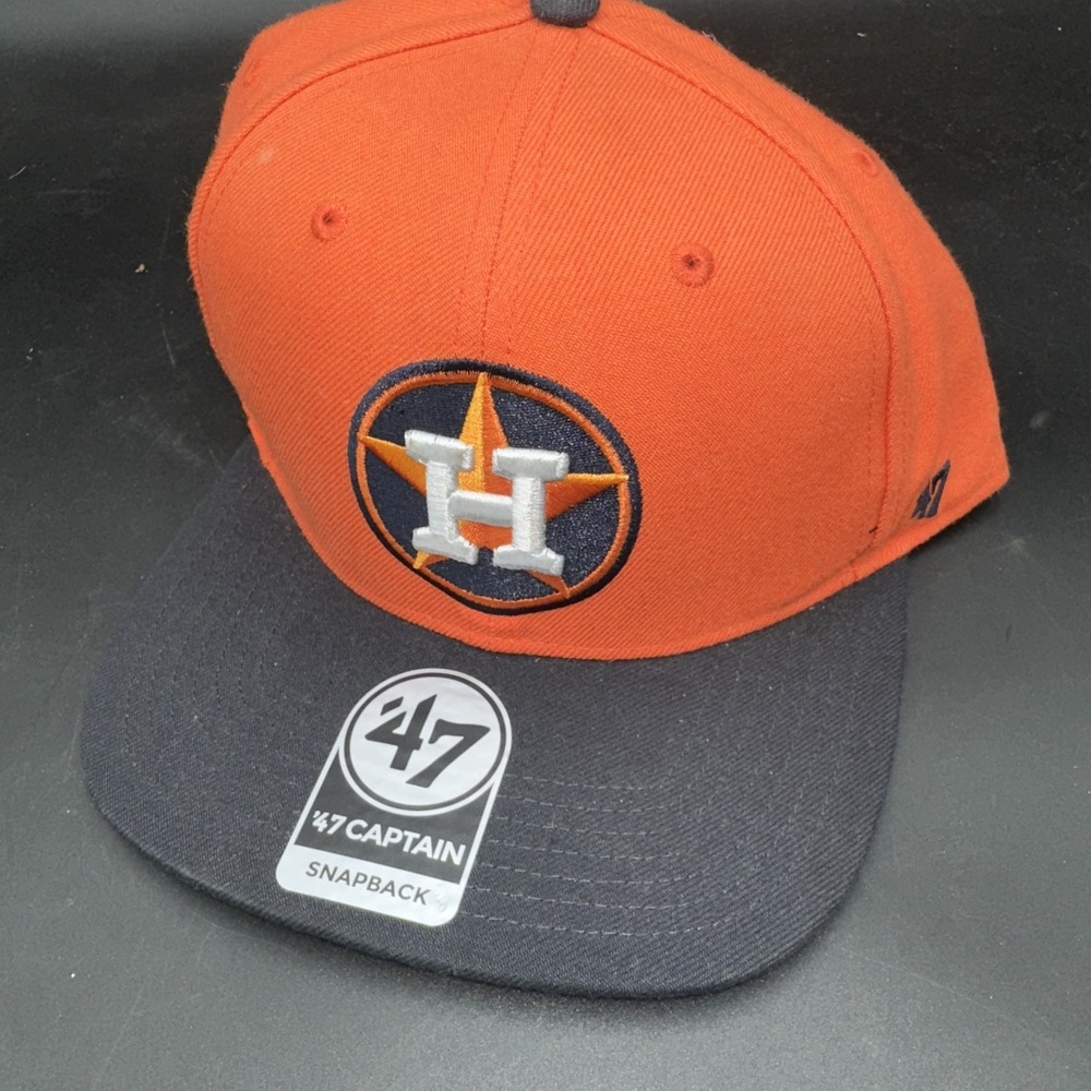 Houston Astros Hat Cap Orange Snapback 47' MLB Baseball Snap Back Adjustable‎